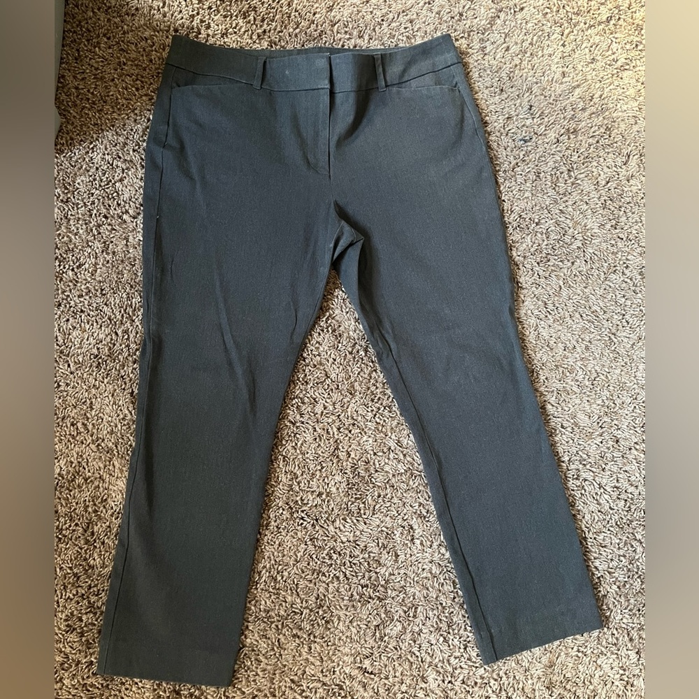 Loft Grey Skinny Ankle Dress Pants